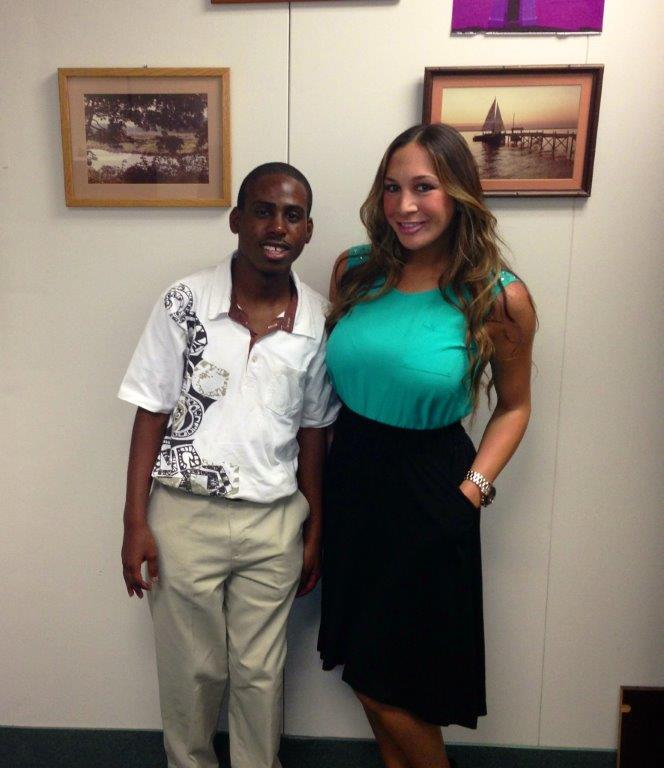 Freddie Mims with Job Coach Melanie Sterner