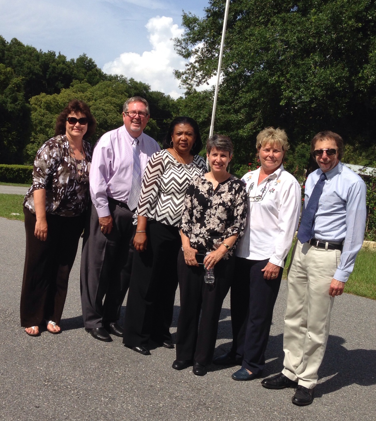 Left to right: Denise Arnold, Steven DeVane, Juleith Webster, Leslie Richards, Barbara Palmer, and Ed DeBardeleben