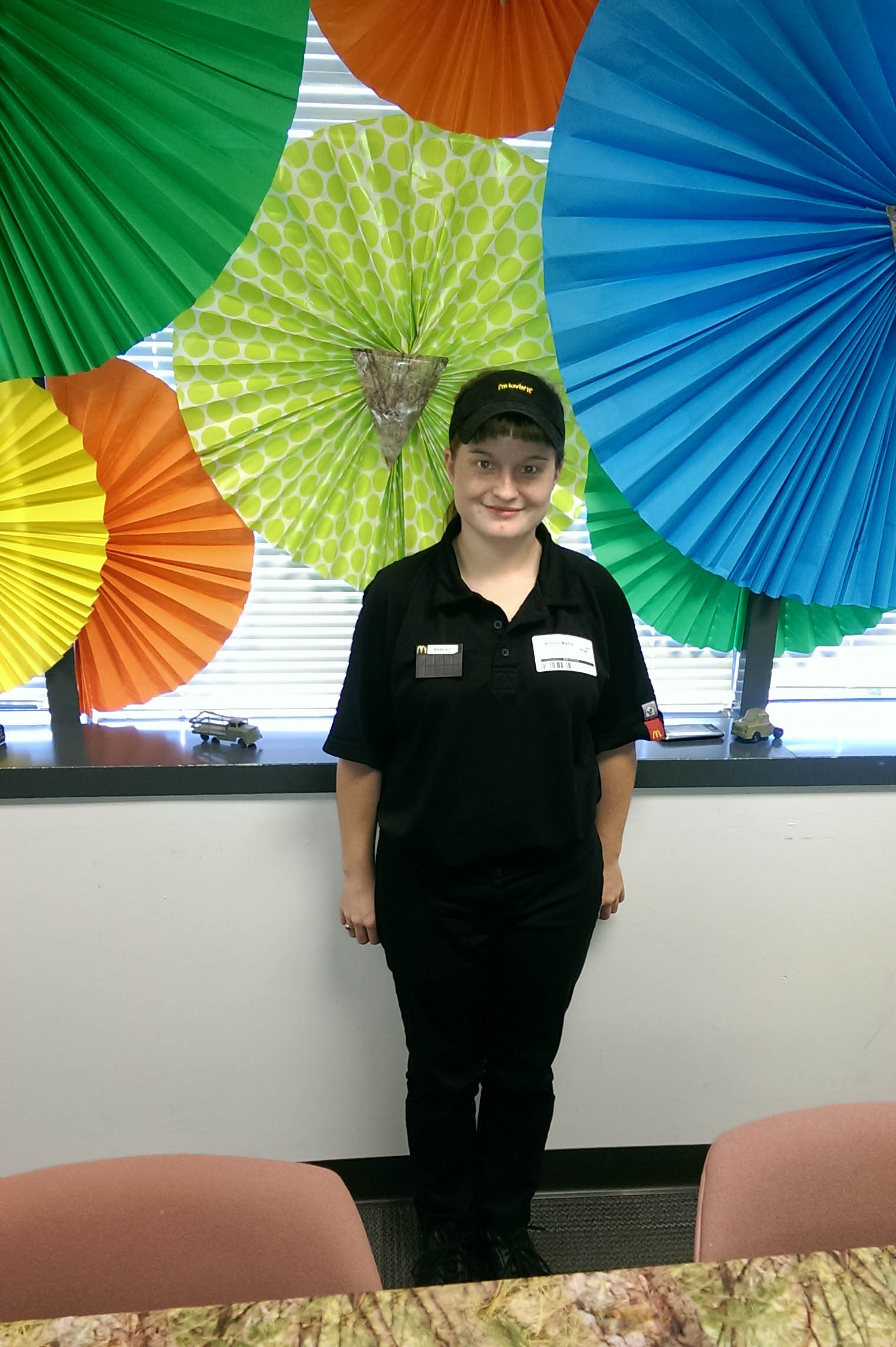 Ashley Martin in her McDonald’s uniform.