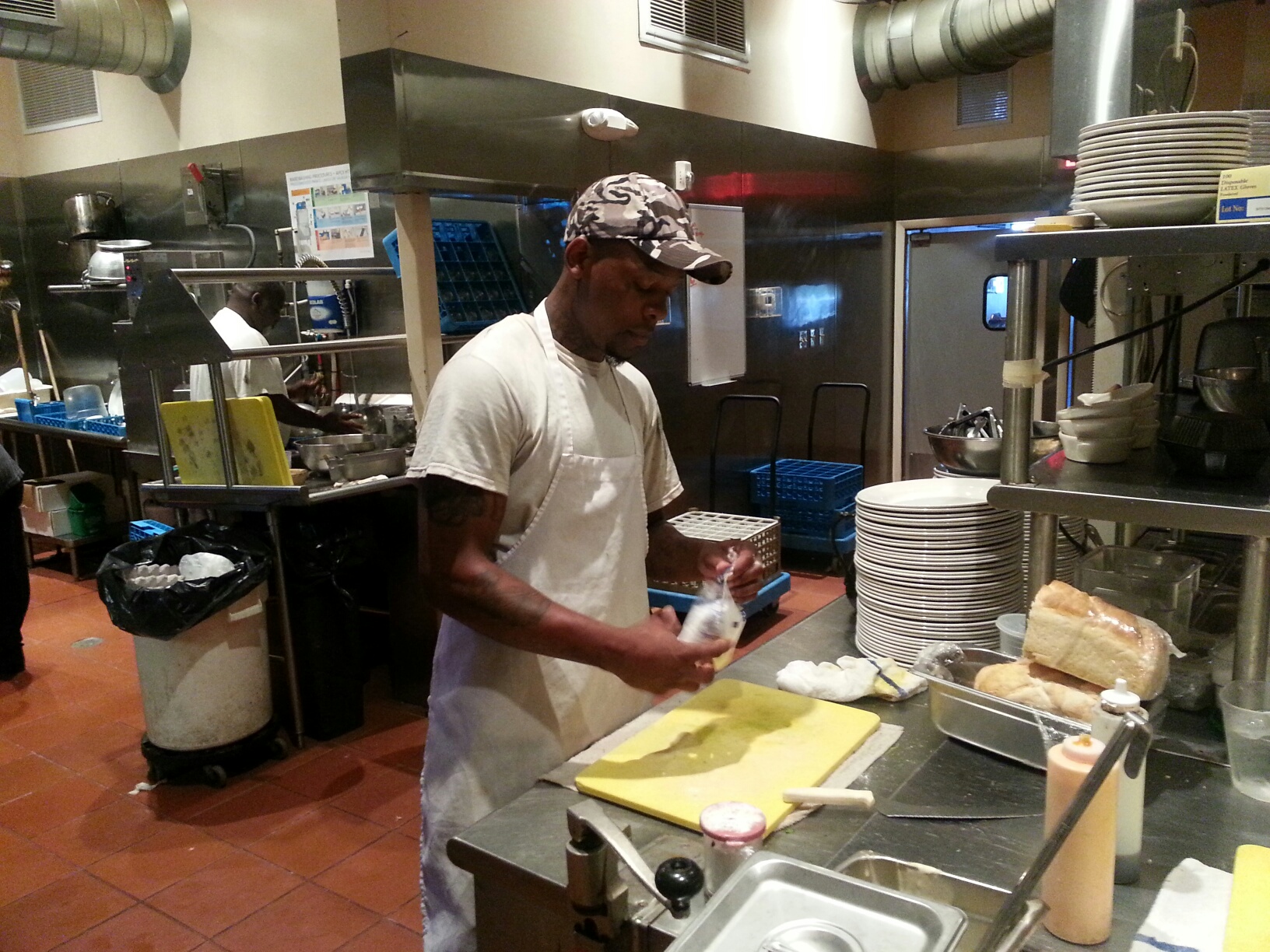 Michael Hurst hard at work in the Polonzo Bistro kitchen.
 