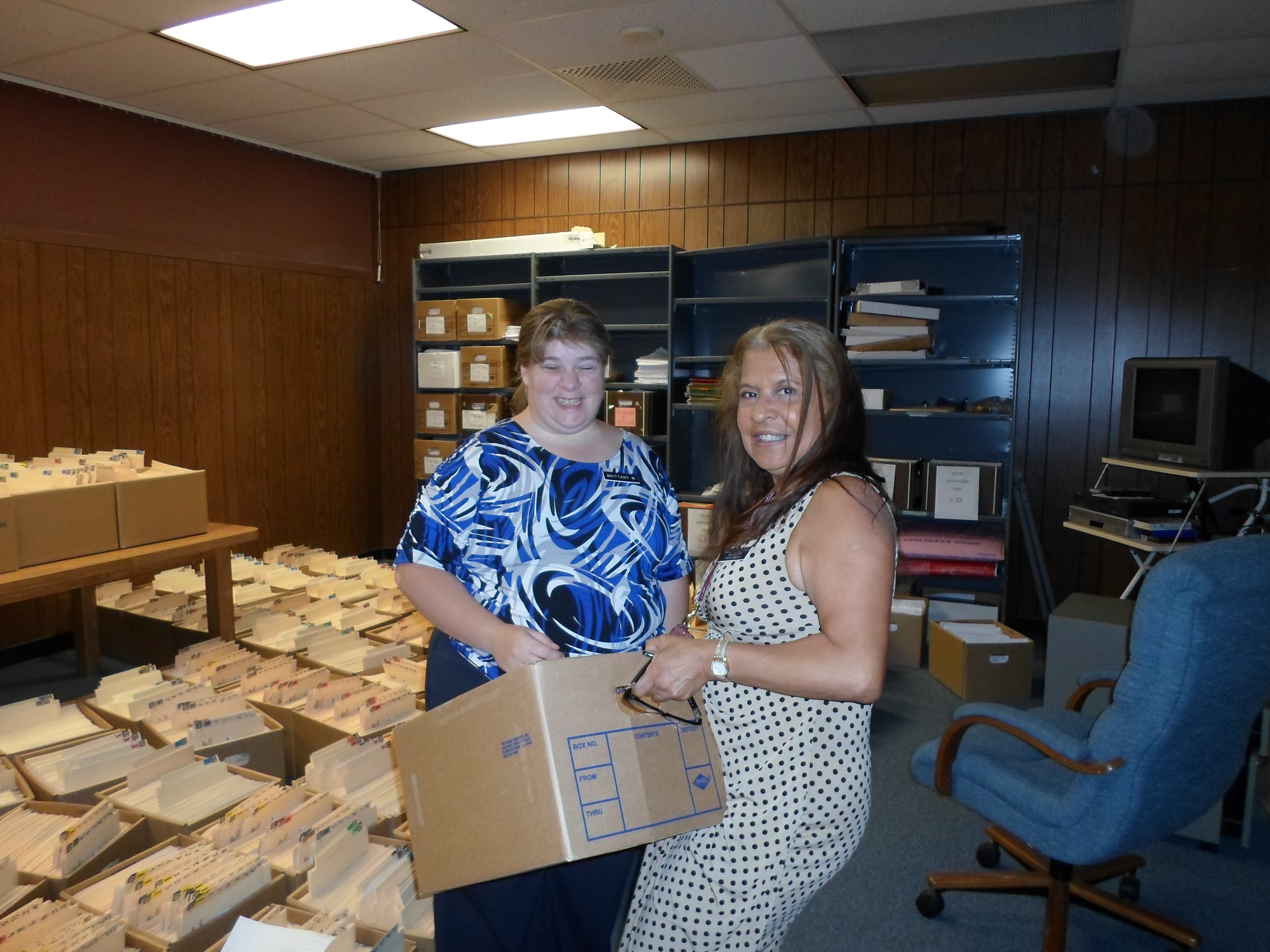 Tyrone Branch Office Manager Nancy Dickman with employee Brittany Whitby
 