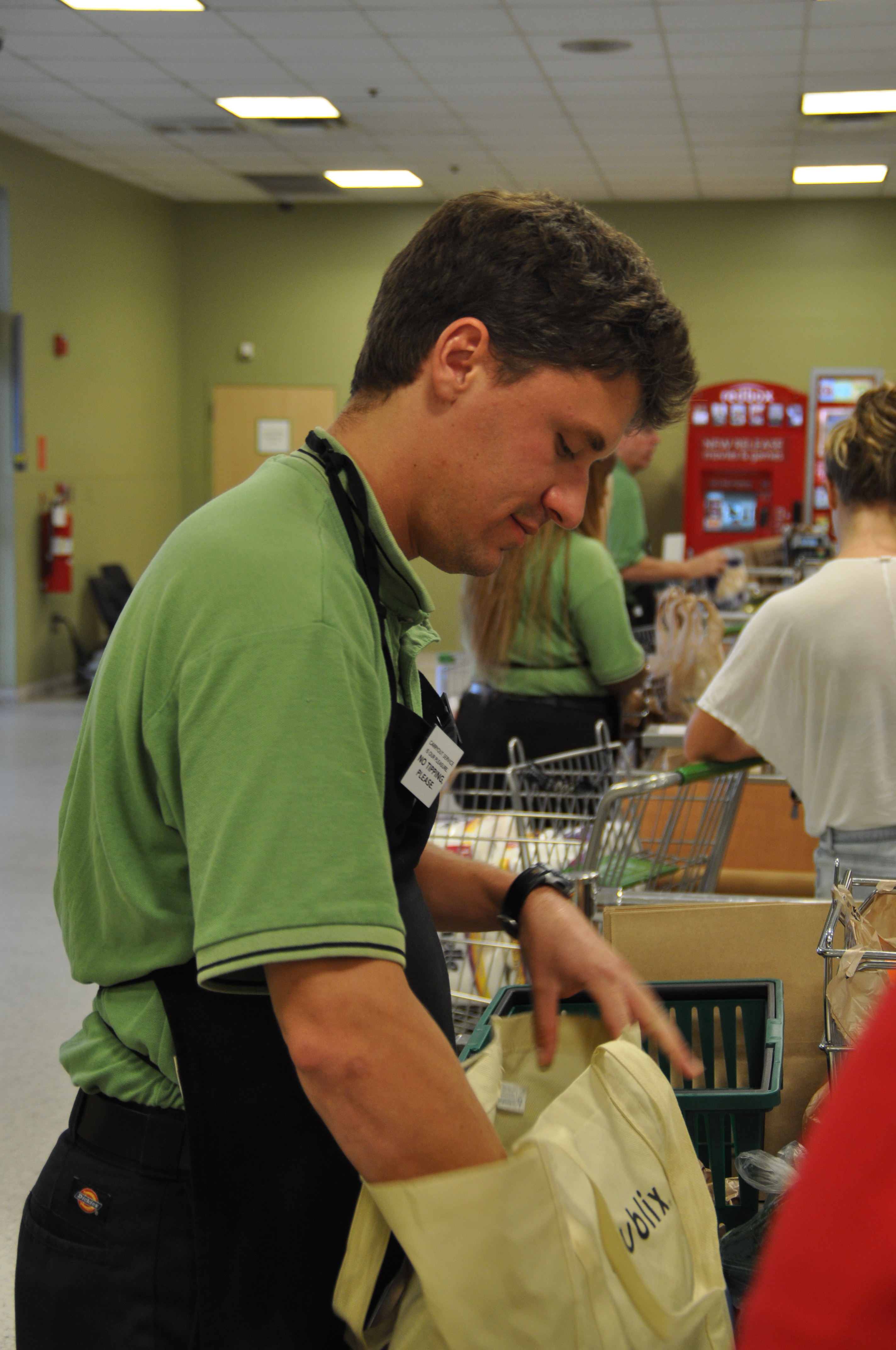 Glover also bags groceries, helps shoppers with their groceries, and cleans the store as needed. “Graham is willing to do anything that is asked of him. He is a loyal, dependable employee,” said Publix Store Manager Howard Nishimoto.