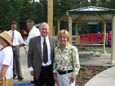 APD Interim Director DeBeaugrine and Rep. Loranne Ausley (D-Tallahassee) at the Boundless Playground's opening celebration