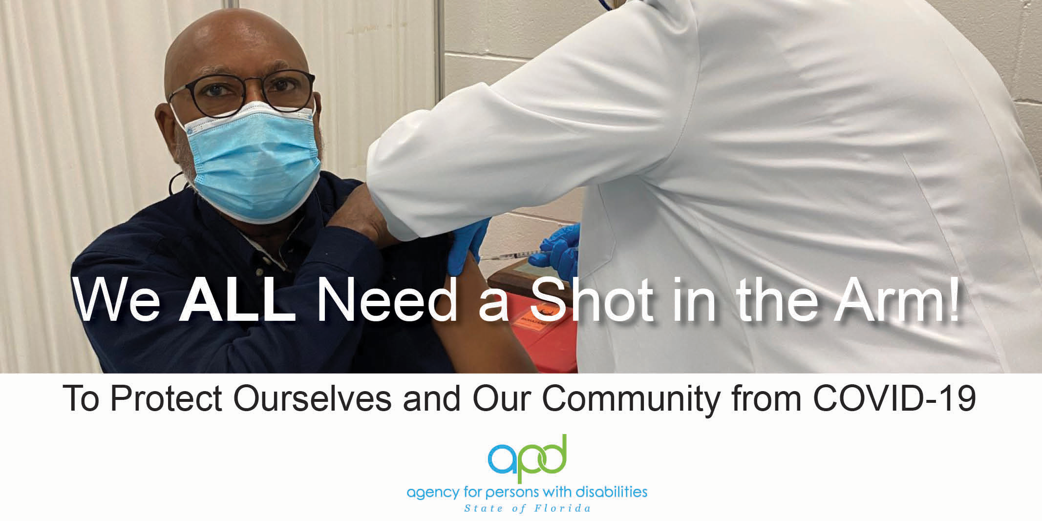 We All Need a Shot in the Arm COVID-19 Graphic